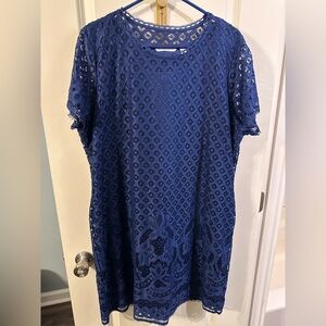 Isaac Mizrahi Navy Lace Dress